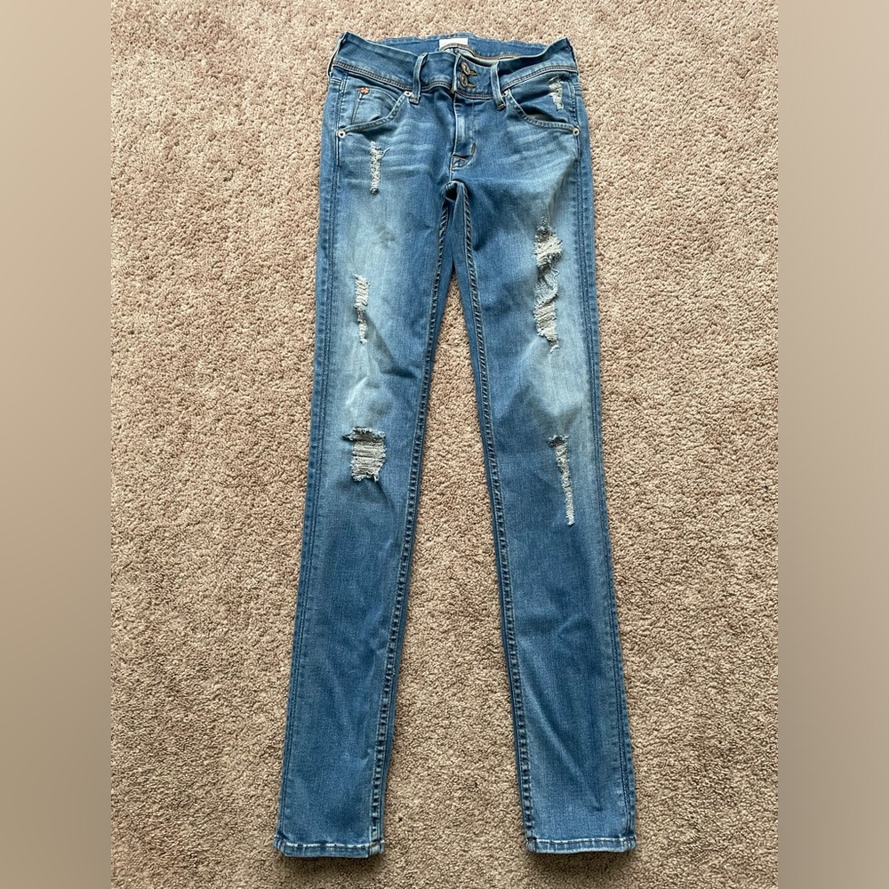 Hudson Mid rise Collin Skinny Jeans. Size 24.
